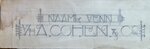 Ontwerp firmanaam.
<br/>
Bouwdossier Singel 46/48, 1918-1920